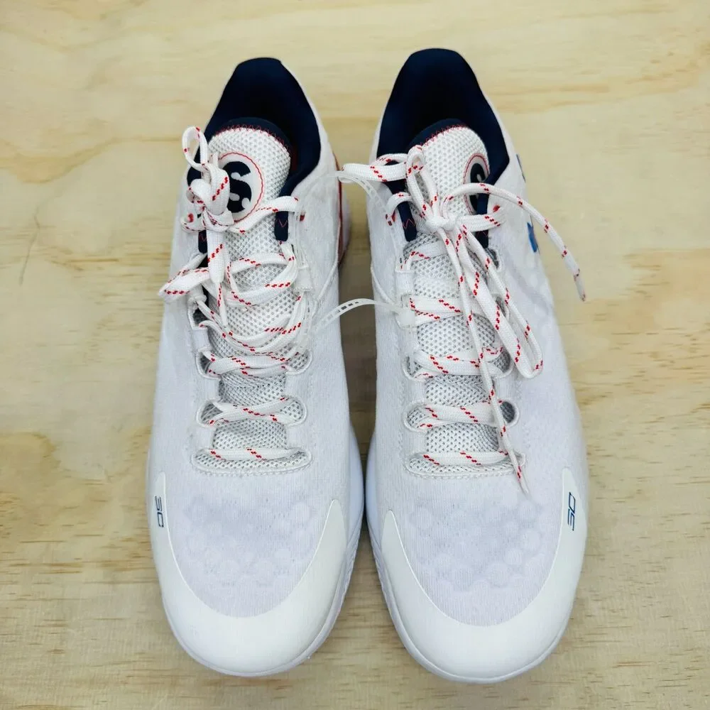 NEW Under Armour Stephen Curry 1 Low Basketball Red White Sz 12 3027433-100